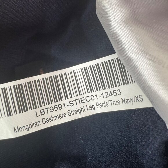 Quince Navy Cashmere Pants Straight Leg XS Pockets Drawstring Lounge - Picture 9 of 14